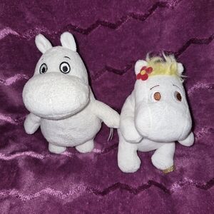 Adorable Moomin & Snorkmaiden Plush Lot Hippo Aurora Toy Bag Clip